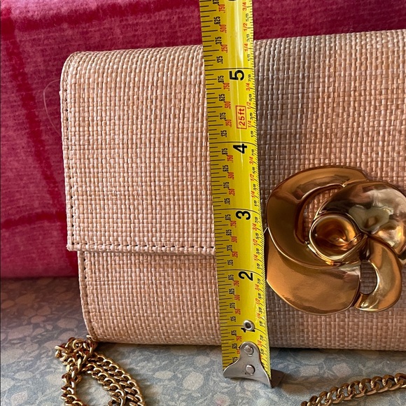 Ted Baker Beige Clutch with Gold Floral Clasp - Picture 7 of 13